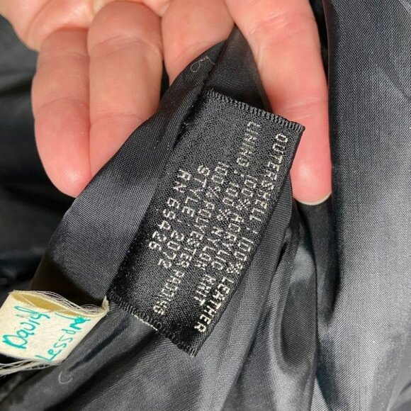 Vintage Wilsons 100% Leather Jacket World Flags Embroidered Patches Mens Coat XL - Picture 9 of 11